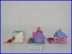 Vintage 1993 Bluebird Polly Pocket Lot Pizzeria Wedding Chapel Bay Window Light
