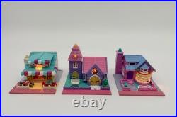 Vintage 1993 Bluebird Polly Pocket Lot Pizzeria Wedding Chapel Bay Window Light
