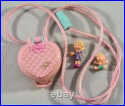 Vintage 1993 Polly Pocket Baby and Ducky Locket Complete Babysitter Collection