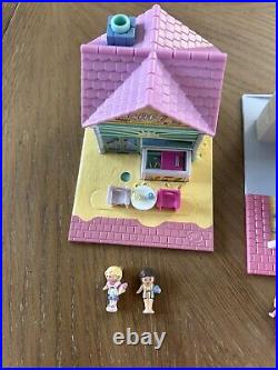 Vintage 1993 Polly Pocket Complete Toy Shop Beach Cafe Pizzeria with dolls