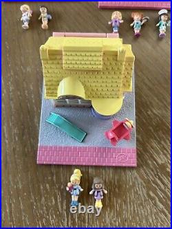 Vintage 1993 Polly Pocket Complete Toy Shop Beach Cafe Pizzeria with dolls