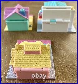 Vintage 1993 Polly Pocket Complete Toy Shop Beach Cafe Pizzeria with dolls