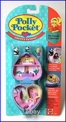 Vintage 1993 Polly Pocket Pet Parade Pretty Pandas Set
