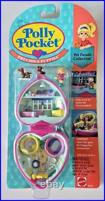 Vintage 1993 Polly Pocket Precious Puppies Pet Parade Compact Heart NEW #10630 Vintage 1993 Polly Pocket Precious Puppies Pet Parade Compact Heart NEW #10630