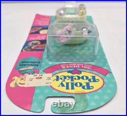 Vintage 1994 Bluebird Polly Pocket 50s Diner Ring Case Compact, Sealed Complete