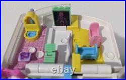 Vintage 1995 Polly Pocket Bluebird Childrens Hospital with 2 Babies and Wheelchair