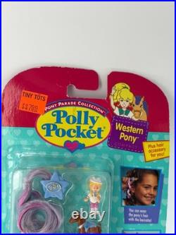 Vintage 1995 Polly Pocket Bluebird Western Pony Compact Pony Parade 14505 New