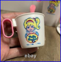 Vintage 1995 Polly Pocket Plastic Tea Set