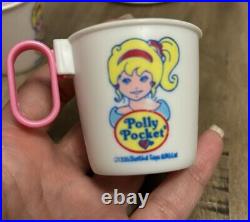 Vintage 1995 Polly Pocket Plastic Tea Set