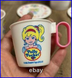 Vintage 1995 Polly Pocket Plastic Tea Set