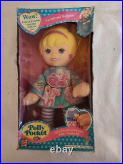 Vintage 1995 Polly Pocket Plush Rare New in box VTG 90s Bluebird Toys Doll 1990s