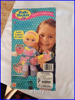 Vintage 1995 Polly Pocket Plush Rare New in box VTG 90s Bluebird Toys Doll 1990s