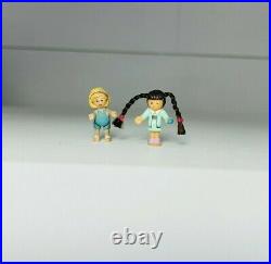 Vintage 1995 Tiny Miniature Set Of 2 Polly Pocket Dolls
