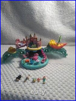 Vintage 1996 Disney Bluebird Polly Pocket Little Mermaid with 5 Figures & Boat