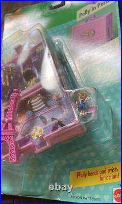Vintage 1996 Polly Pocket Bluebird Polly In Paris New on Card Pink Suitcase