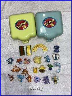 Vintage 1997 Pokémon Polly Pocket Anime Compact Lot With Figures