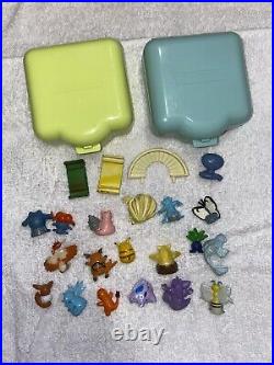 Vintage 1997 Pokémon Polly Pocket Anime Compact Lot With Figures
