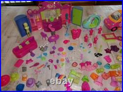 Vintage 2000's Polly Pocket Dolls Clothing Accessories Furniture Large Mixed Lot