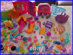 Vintage 2000's Polly Pocket Lot 60 Dolls 100's Rubber Clothes Accessories Parts