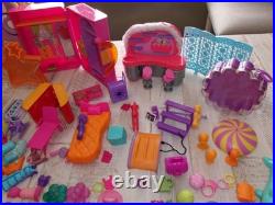 Vintage 2000's Polly Pocket Lot 60 Dolls 100's Rubber Clothes Accessories Parts