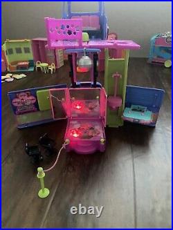 Vintage 2000's Polly Pocket Lot Dolls & Clothes, Accessories, Cars, Play Sets