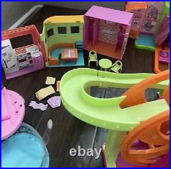 Vintage 2000's Polly Pocket Lot Dolls & Clothes, Accessories, Cars, Play Sets