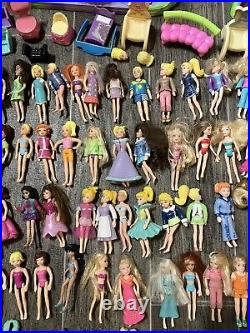 Vintage 2000s Polly Pocket Doll Lot 300+ Mixed Pieces Clothes Accessories Disney