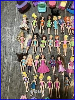 Vintage 2000s Polly Pocket Doll Lot 300+ Mixed Pieces Clothes Accessories Disney