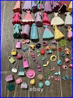 Vintage 2000s Polly Pocket Doll Lot 300+ Mixed Pieces Clothes Accessories Disney