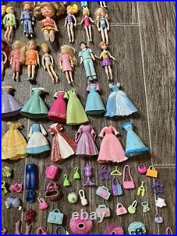 Vintage 2000s Polly Pocket Doll Lot 300+ Mixed Pieces Clothes Accessories Disney