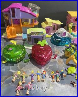 Vintage 2000s Polly Pocket Mattel Dolls Animals Accessories Cases Lot