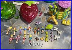 Vintage 2000s Polly Pocket Mattel Dolls Animals Accessories Cases Lot