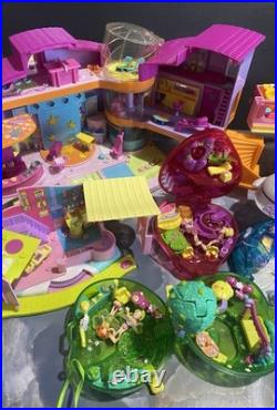 Vintage 2000s Polly Pocket Mattel Dolls Animals Accessories Cases Lot
