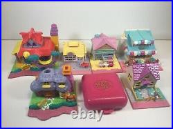 Vintage 80s/90s Polly Pocket Cafe, Toys, Pizza, Doll Houses Lot Of 7 Bluebird