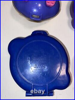 Vintage 90's Disney Bluebird Polly Pocket Play Case Compact Lot Minnie, Etc