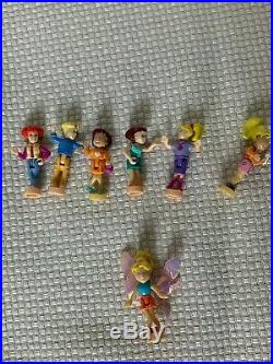 Vintage 90's Polly Pocket Blue Bird Lot of 62 DOLLS, BABIES, CATS + PLAY SETS