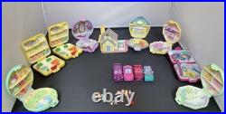 Vintage 90's Polly Pocket Bluebird Lot of 24 Compacts House People Cars