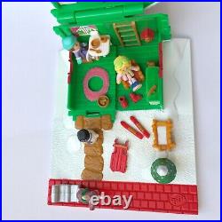 Vintage 90s Polly Pocket 100% Complete Musical Holiday Chalet Cottage Christmas