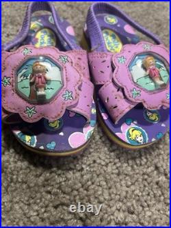 Vintage 90s Polly Pocket Girls Sandals With Pollys Inside Excellent Condition Vintage 90s Polly Pocket Girls Sandals With Pollys Inside Excellent Condition