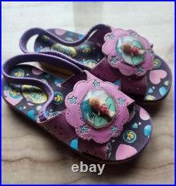 Vintage 90s Polly Pocket Girls Sandals With Pollys Inside HTF Please Read Vintage 90s Polly Pocket Girls Sandals With Pollys Inside HTF Please Read