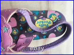 Vintage 90s Polly Pocket Girls Sandals With Pollys Inside HTF Please Read Vintage 90s Polly Pocket Girls Sandals With Pollys Inside HTF Please Read
