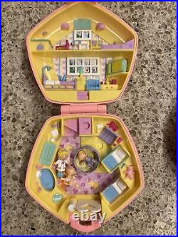 Vintage Blue Bird Polly Pocket Lots Of 7 Excellent Condition, Hard To Find