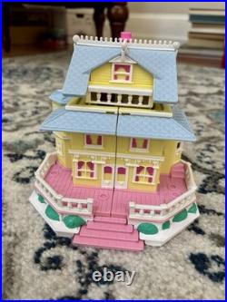Vintage Blue Bird Polly Pocket Pop-Up Clubhouse COMPLETE SET