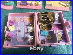 Vintage Blue Bird Poly Pocket Houses Mixed Lot Of 9- (no Doll)