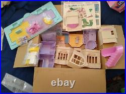 Vintage Blue Box Nicoles, Polly Pocket size, Light Up, Special House withFurniture