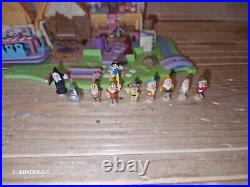 Vintage Bluebird 1995 Polly Pocket Disney Snow White Cottage Playset & Figures