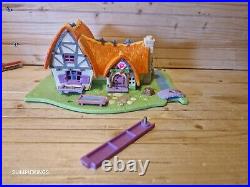 Vintage Bluebird 1995 Polly Pocket Disney Snow White Cottage Playset & Figures