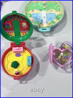 Vintage Bluebird 90's Polly Pocket Figures Dolls Bundle Lot Figures Cases Ring
