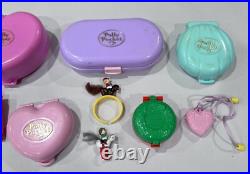 Vintage Bluebird 90's Polly Pocket Figures Dolls Bundle Lot Figures Cases Ring