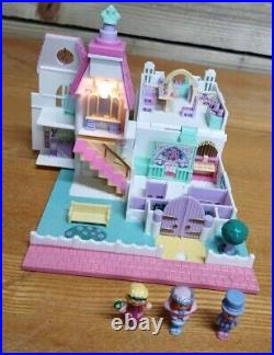 Vintage Bluebird Polly Pocket 90s Wedding Chapel RARE White Variant + 3 Figures